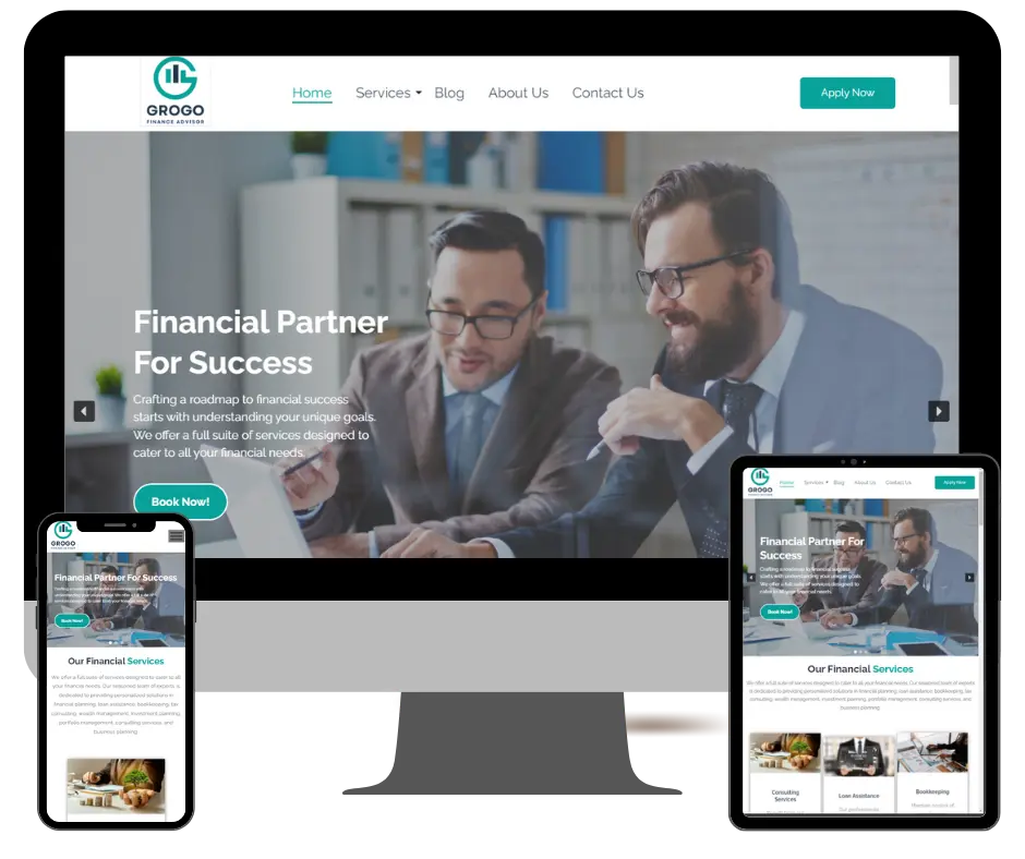 ng web finance website portfolio