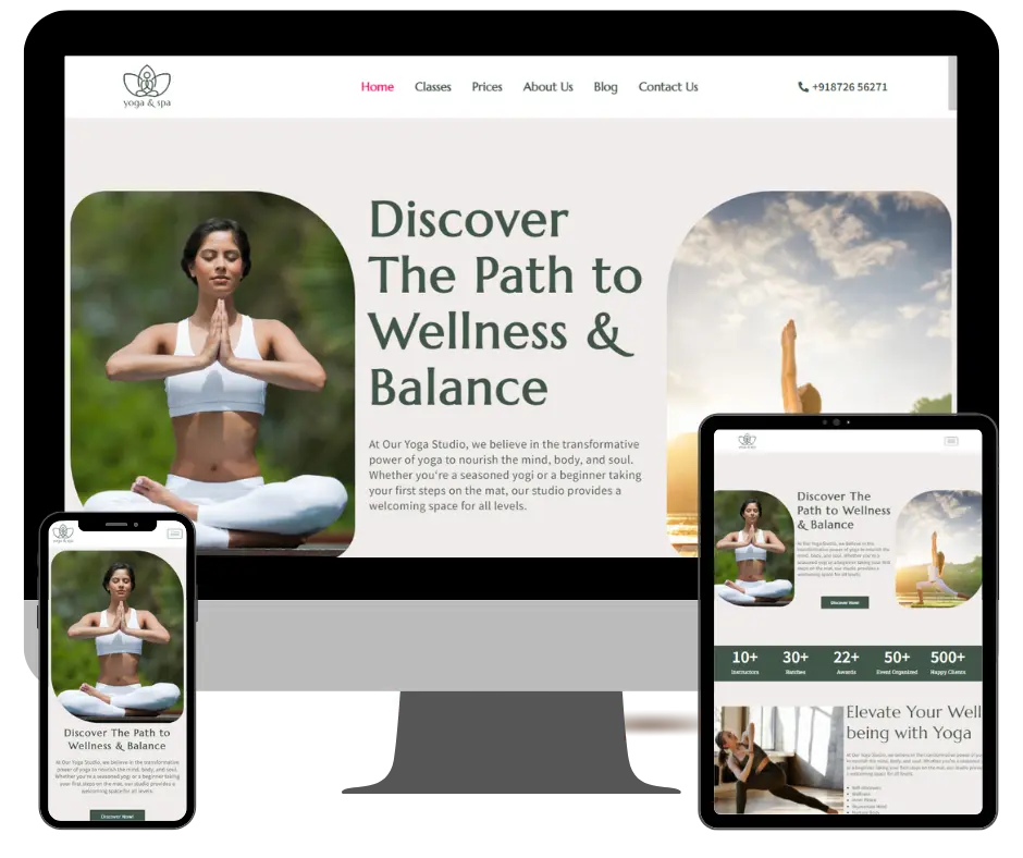 ng web yoga website portfolio