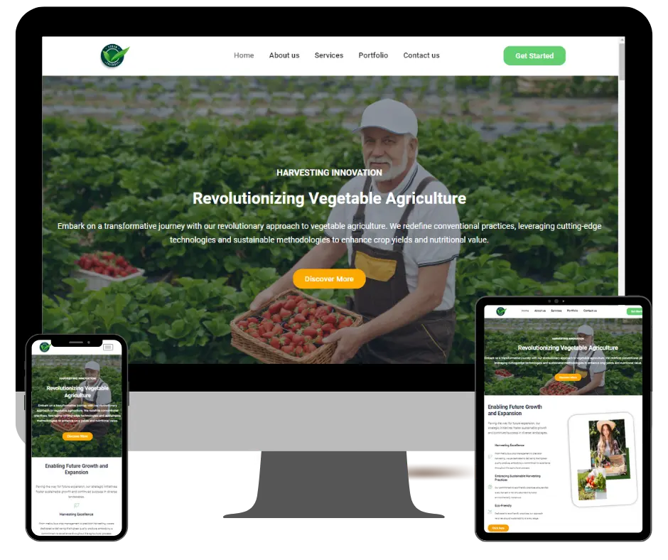 agriculture website portfolio